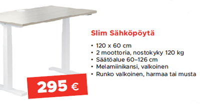 Modeon sähköpöytä tarjous.