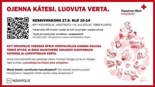 Verenluovutustapahtuman mainoskuva.