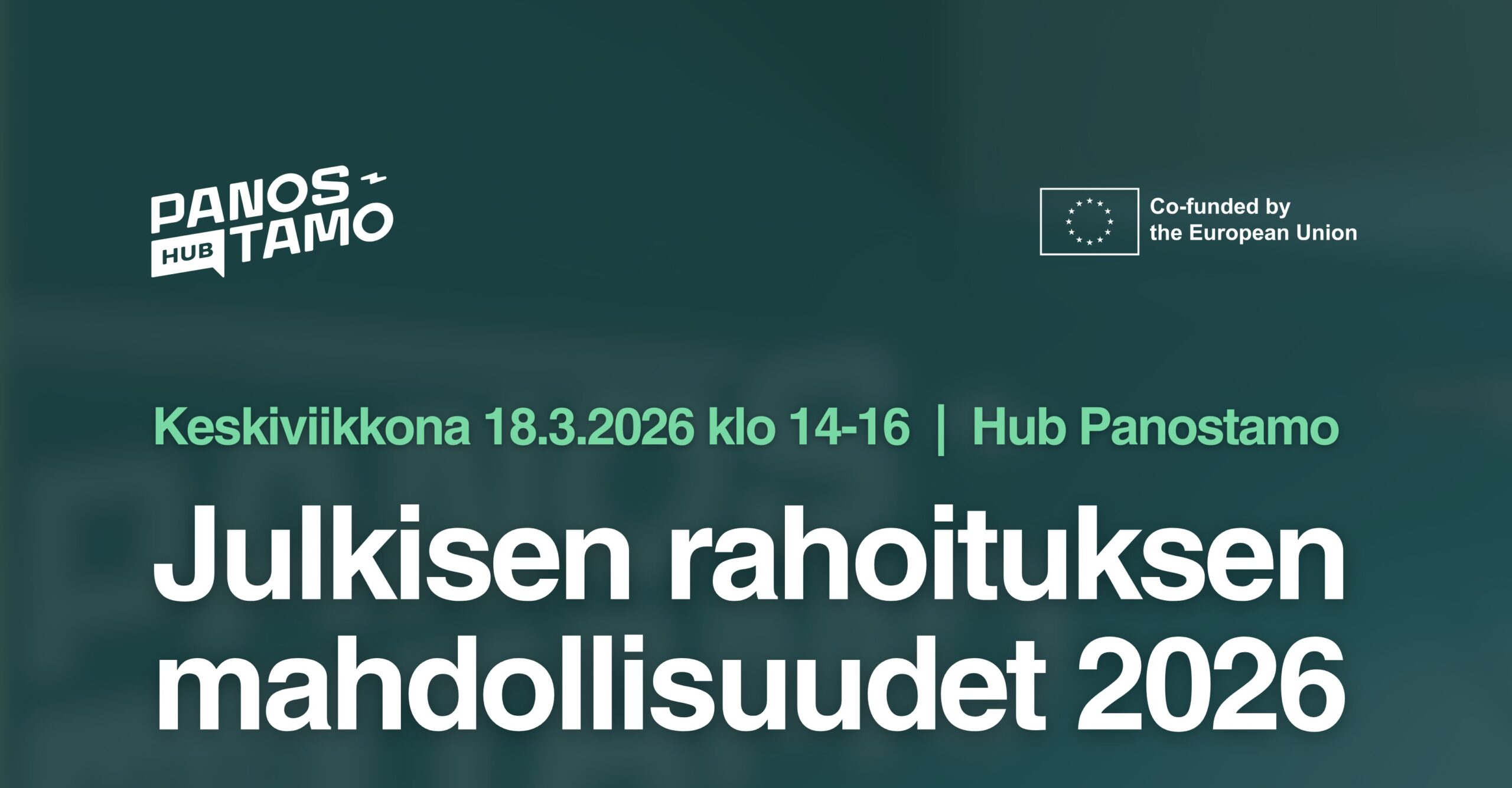 Julkisen rahoituksen mahdollisuudet 2026 – 1